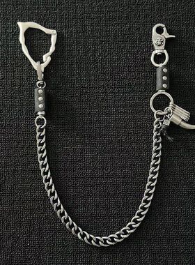 做旧感牛仔街头新款裤链街头饰品
