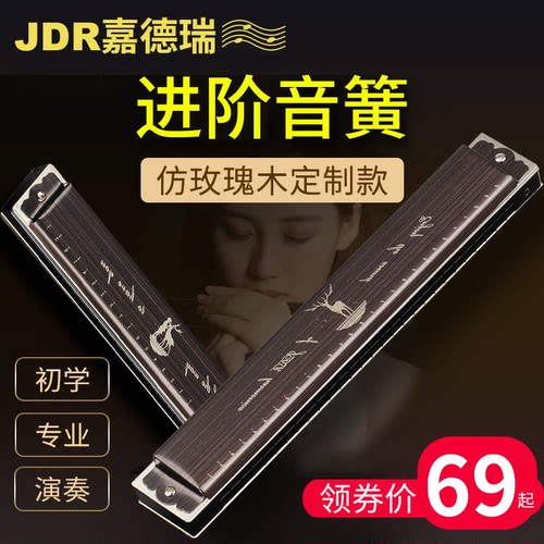 jdr高级24孔28c专业演奏男女口琴