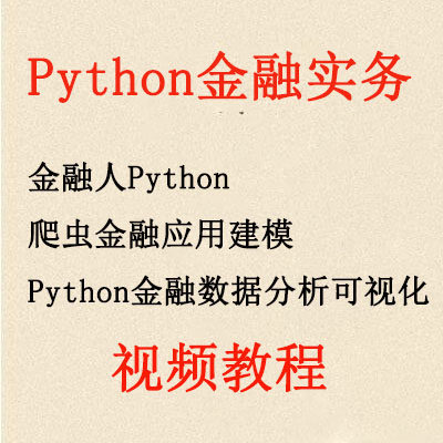 投行Python金融实务技能视频爬虫Python金融数据分析教程 建模C40