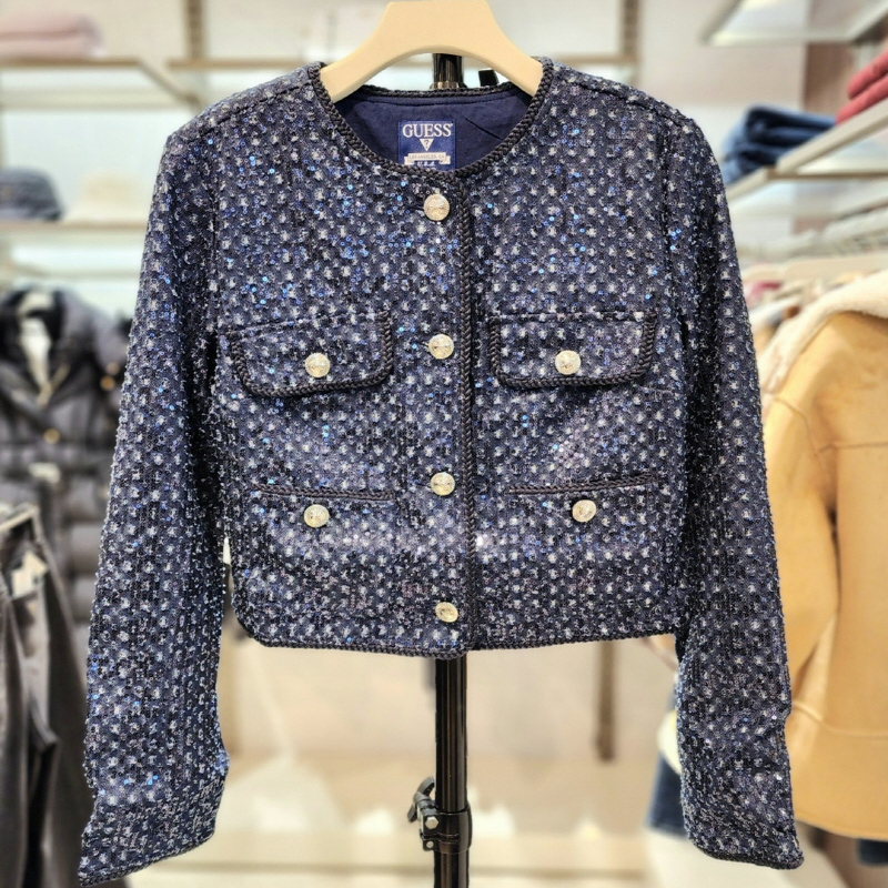 不退换全韩百货GUESS韩国代购2025冬休闲外套 YP4W1804 5L02