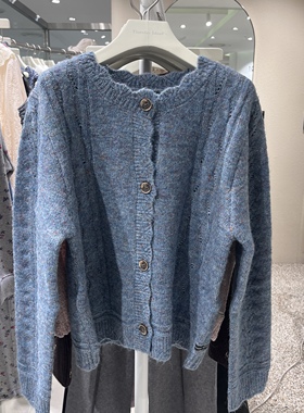 不退换全韩百货THURSDAYISLAND韩代25秋针织外套T258MCD342W 5I24