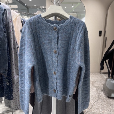 不退换全韩百货THURSDAYISLAND韩代25秋针织外套T258MCD342W 5I24