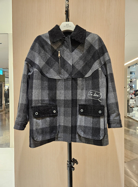 全韩百货 DEVASTEE 韩国代购 2025冬 毛呢外套 DFFDVCT12 5K18