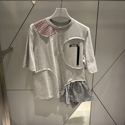 不退换COTA韩代LUCKYCHOUETTE 2026春T恤 LFTA-M26820 6B28