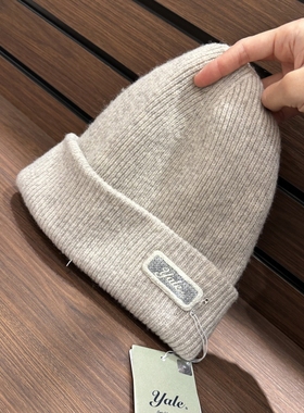 不退换COTA韩国代购YALE 2025冬休闲针织帽 YFW2BN301S 6A01