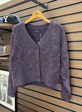 不退换COTA韩国代购YALE 2025冬针织开衫 YEW1KC205A(SA) 6A01