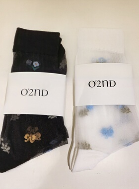 不退换COTA 韩国代购 O'2ND 2026春休闲袜 O22G1ACK418W 6B20