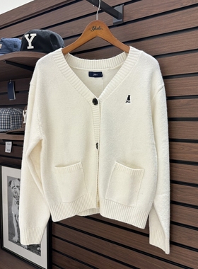 不退换COTA韩国代购YALE 2025冬针织开衫 YEW1KC203A(SA) 6A01