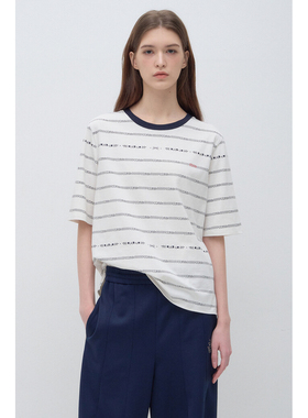 COTA韩国代购O'2ND 2026春 百搭条纹T恤 O22G1TTO023W 6C02