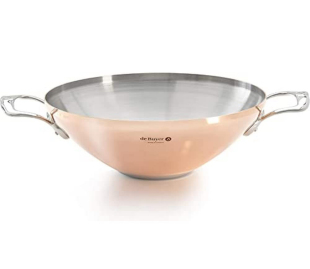 法国De Buyer铜不锈钢炒锅32公分
