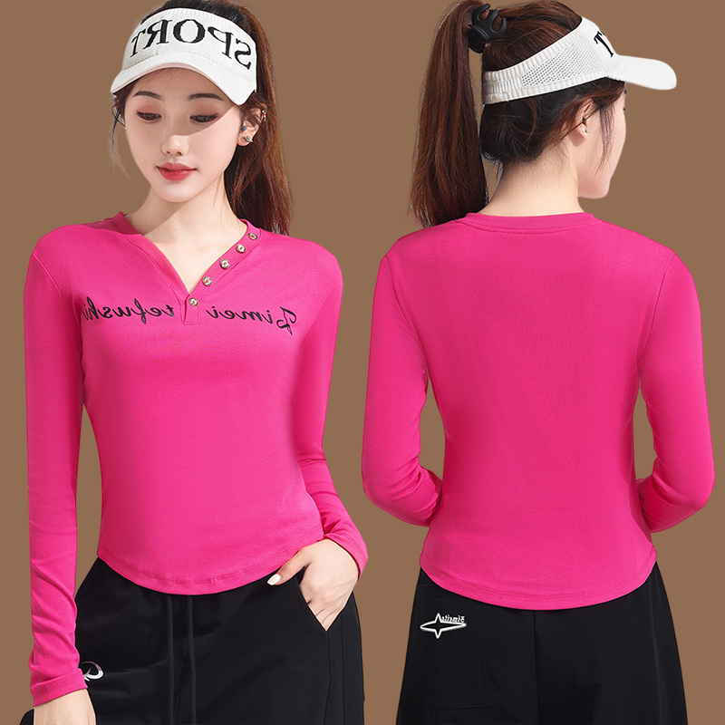 秋新款广场舞服装棉薄款V领长袖