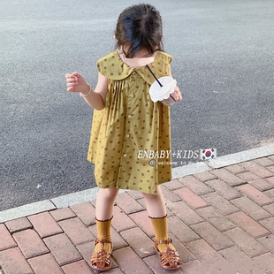 童夏季洋气连衣裙韩版儿童圆点娃娃裙夏裙女宝宝气质无袖背心裙