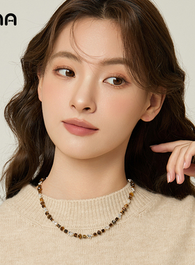 ona美拉德琥珀色项链女