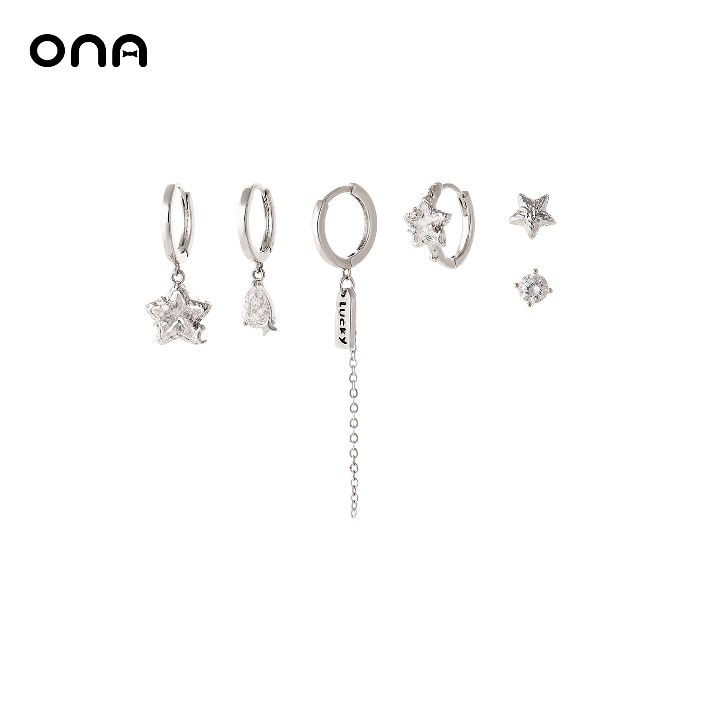ona星星套装精致小巧耳环女