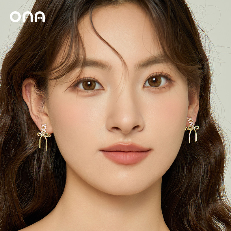 ona精致甜美蝴蝶结耳夹女