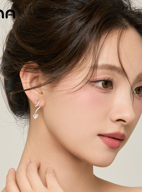 ona小众设计高级感爱心耳环女精致璀璨锆石耳坠2025新款爆款耳饰