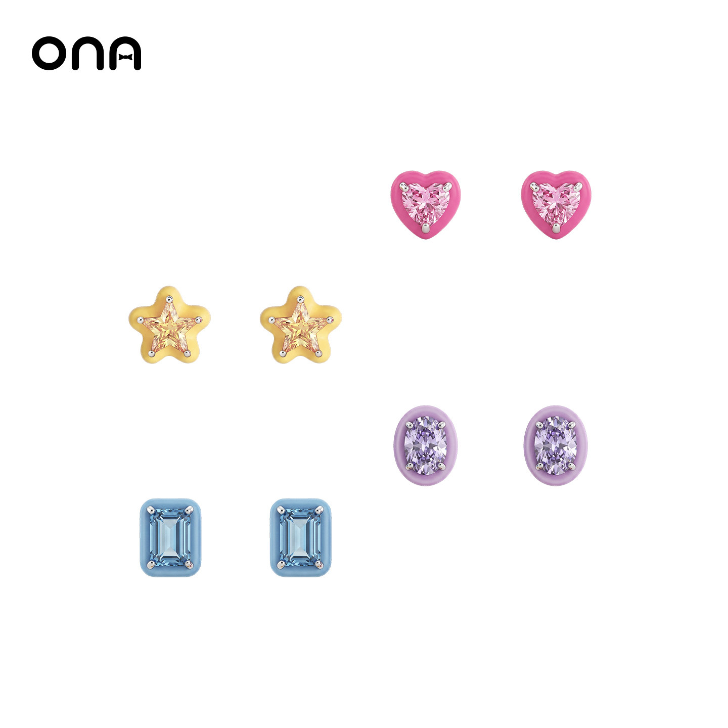 ona彩糖多巴胺彩色耳钉糖果色小巧耳环耳坠甜妹童趣可爱小众耳饰
