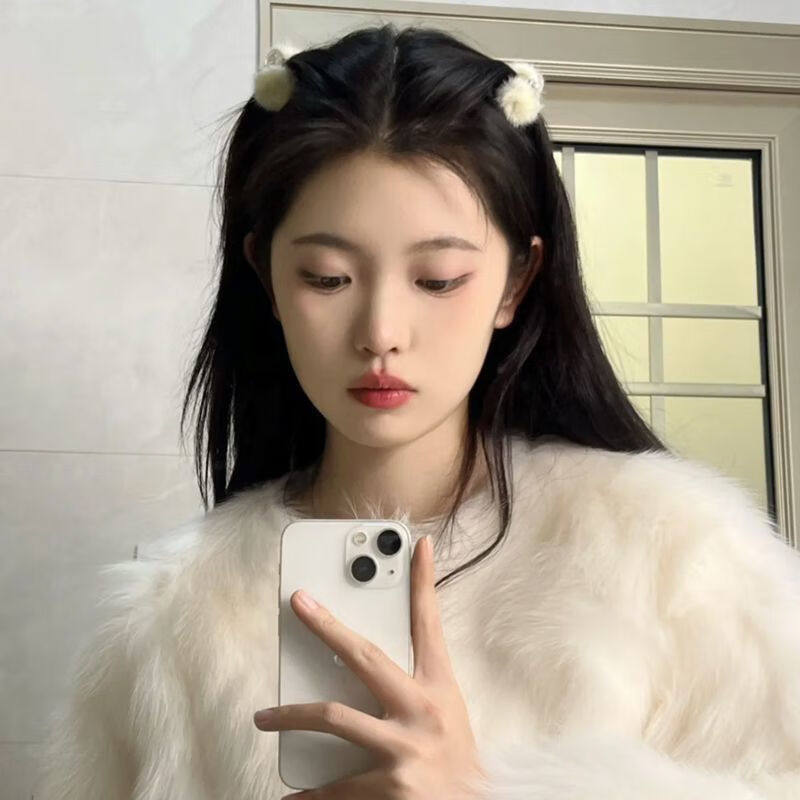 韩系公主头毛绒小抓夹刘海夹