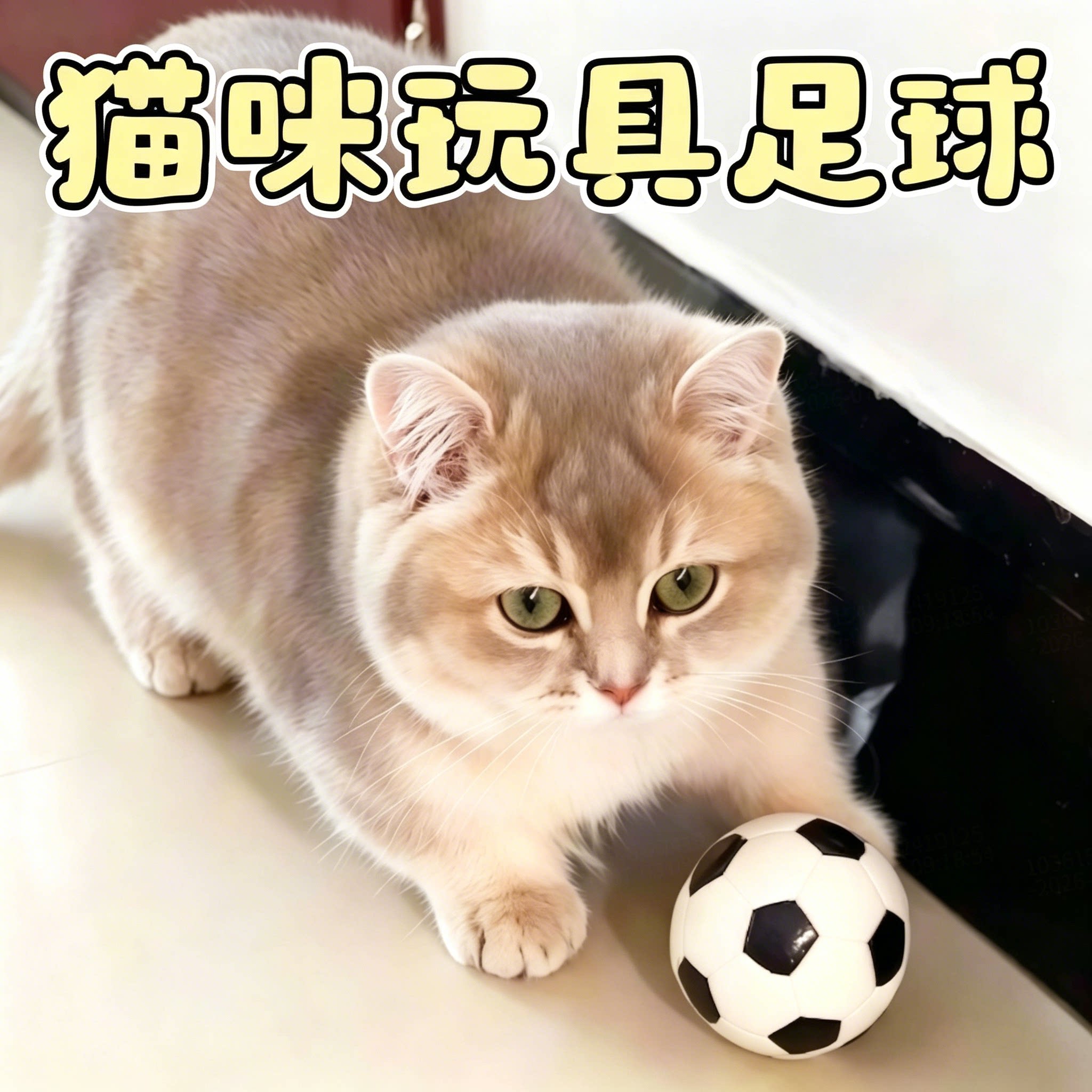 猫玩具仿真足球自嗨解闷消耗精力耐啃咬宠物互动训练器用品逗猫棒