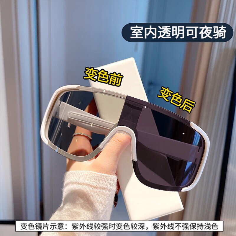 复古超大框户外骑行登山滑雪防风护目镜墨镜防晒连体太阳眼镜男女