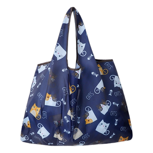 大号可爱卡通可折叠便携超市购物袋杂货袋买菜包大容量环保手提袋