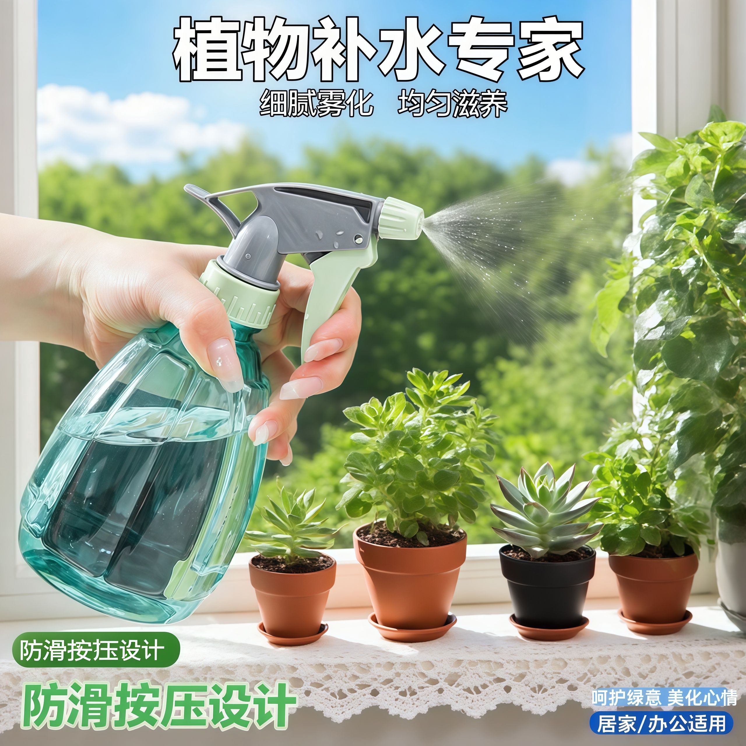 家用浇花喷雾壶气压式喷雾器超细雾喷壶园艺浇花多肉植物喷水壶