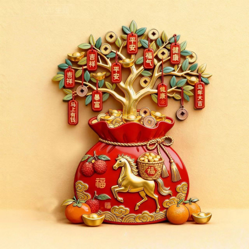 发财树马上发财平安健康树脂平面冰箱贴创意伴手礼物送朋友纪念,家居饰品,冰箱贴,淘宝优惠券,粉丝福利购,淘宝优惠卷