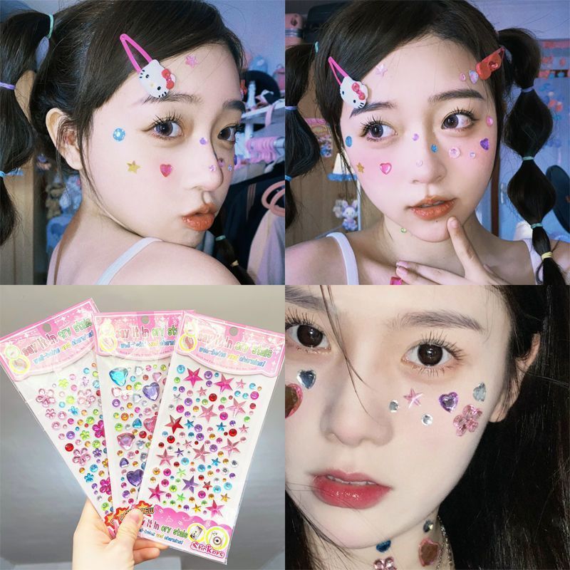 儿童贴纸女孩3d立体浮雕贴宝石