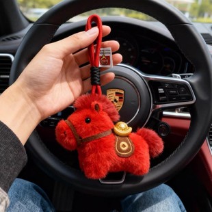 马上发财元宝小马挂件玩偶生肖马公仔书包包钥匙扣挂饰新年小礼物