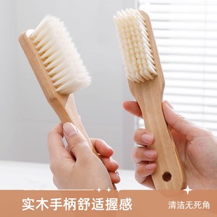 刷洗鞋 硬毛洗衣刷鞋 不伤鞋 刷子木头把刷鞋 刷 家用软毛鞋 长柄木制鞋