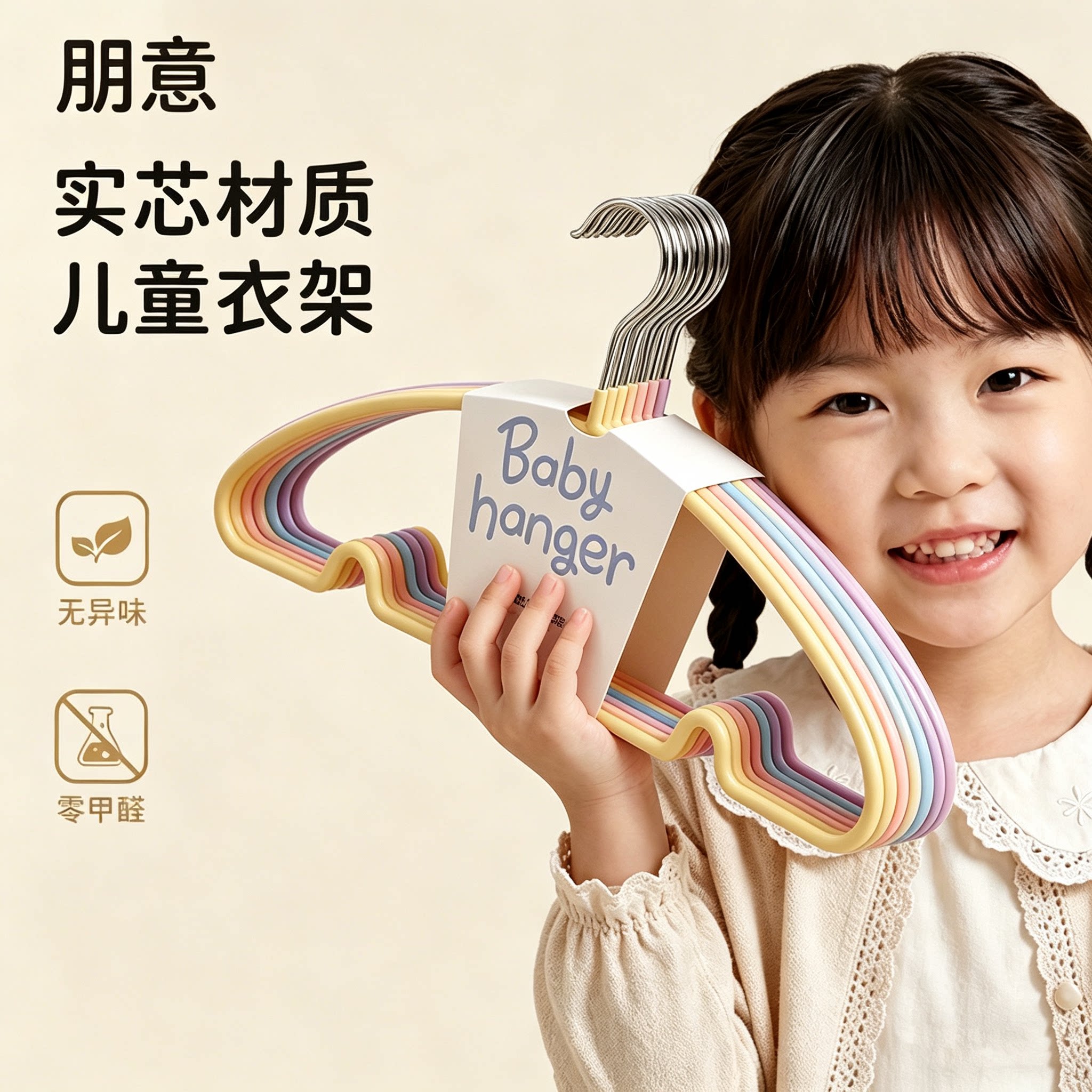 高品质【无甲醛】无异味儿童衣架