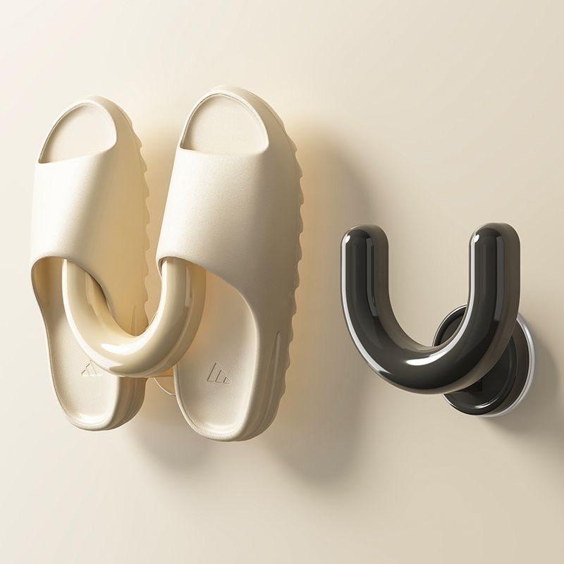 浴室拖鞋架吸盘挂钩免打孔卫生间置物架壁挂式沥水架拖鞋挂架,收纳整理,鞋子收纳架,淘宝优惠券,粉丝福利购,淘宝优惠卷