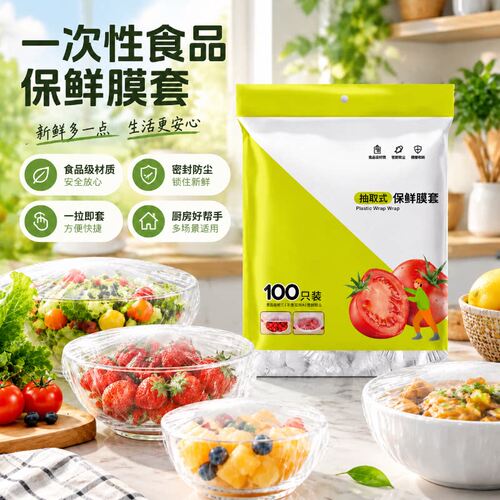 食品级浴帽式松紧保鲜膜套42cm