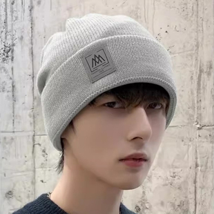 棉帽加绒男款 保暖毛线帽大头围针织帽潮新款 包头冷帽 冬季 帽子男士