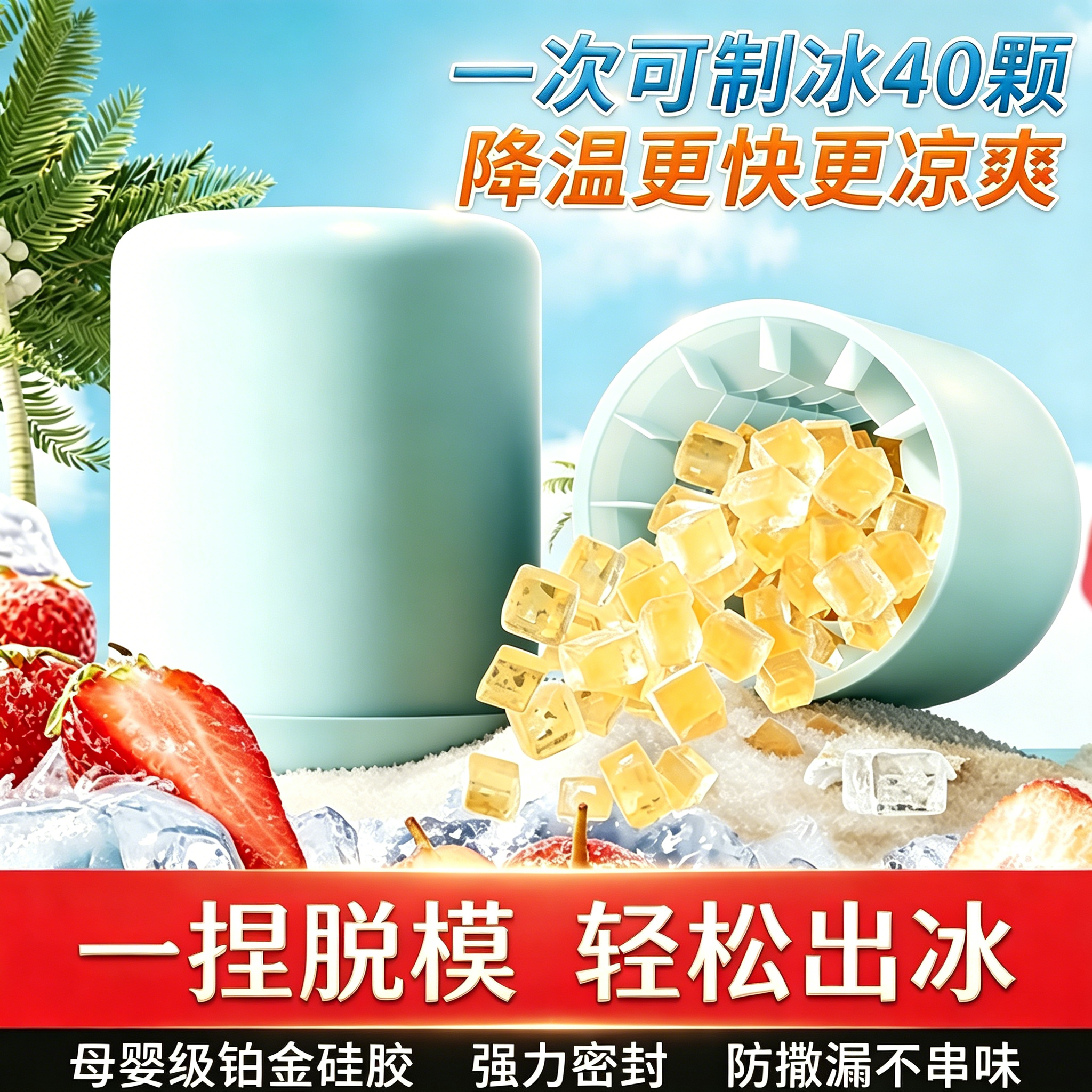 冰桶冰块模具户外露营保温保冷桶小冰桶冰块家用装冰块冰块储存杯