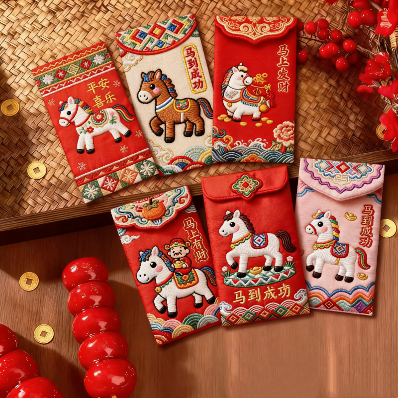 【6个混装】马年红包⭐5D立体