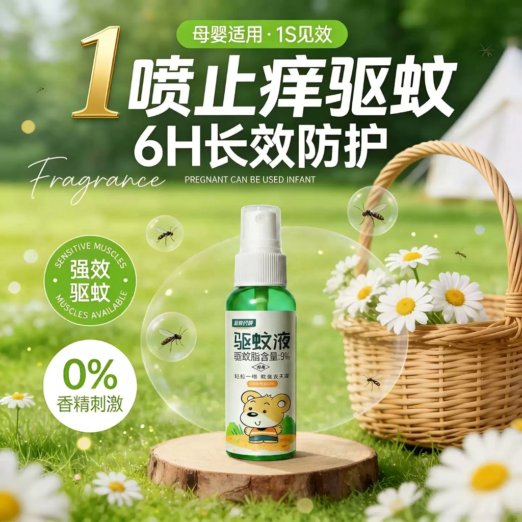 驱蚊液孩子宝宝户外专用孕妇防蚊水喷雾儿童驱蚊花露水防蚊虫神器