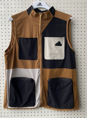 Adidas/阿迪达斯CE M WV VEST男士运动梭织宽松马甲JI9812