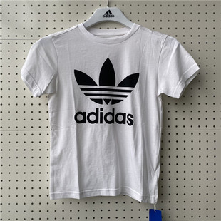 DV2904 童装 Adidas阿迪三叶草大童孩子男女儿童短袖 T恤纯棉半袖