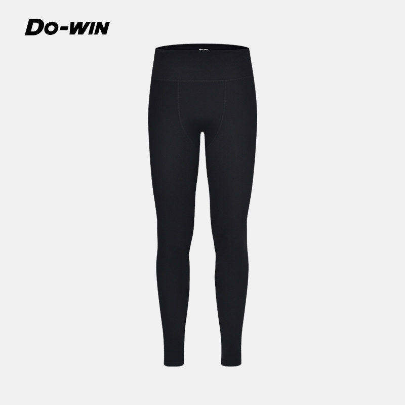 多威长裤冬加绒黑色高腰紧身打底裤健身跑步训练裤保暖裤3552180