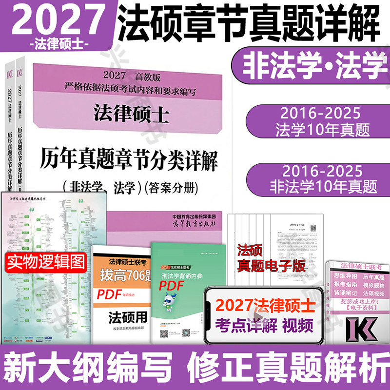 现货】2026/2027文运华成法硕历年真题章节分类详解 非法学 法学通用 考研法律硕士联考法硕分章节真题搭基础配套练习刑法考试分析