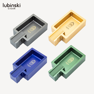 Lubinski鲁宾斯基单人雪茄烟灰缸 锌合金方形烟缸