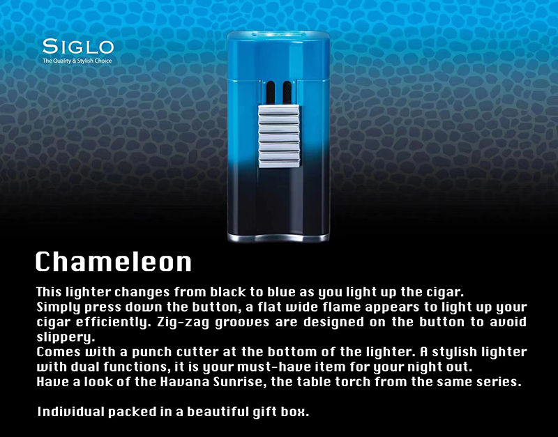 Siglo Chameleon Lighter世纪变色龙雪茄打火机 宽火焰带钻孔器 ZIPPO/瑞士军刀/眼镜 充气打火机 原图主图