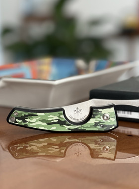 法国Les Fines Lames雪茄刀 实木刀柄 迷彩染色 CC0201101