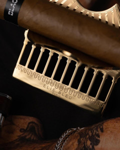 法国Elie Bleu艾迪布尔便携式雪茄托 金属雪茄架 送皮套