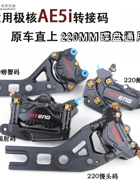 PTENG适用极核AE5后馒头连接码220MM保留ABS孔小馒头刹车卡钳后码