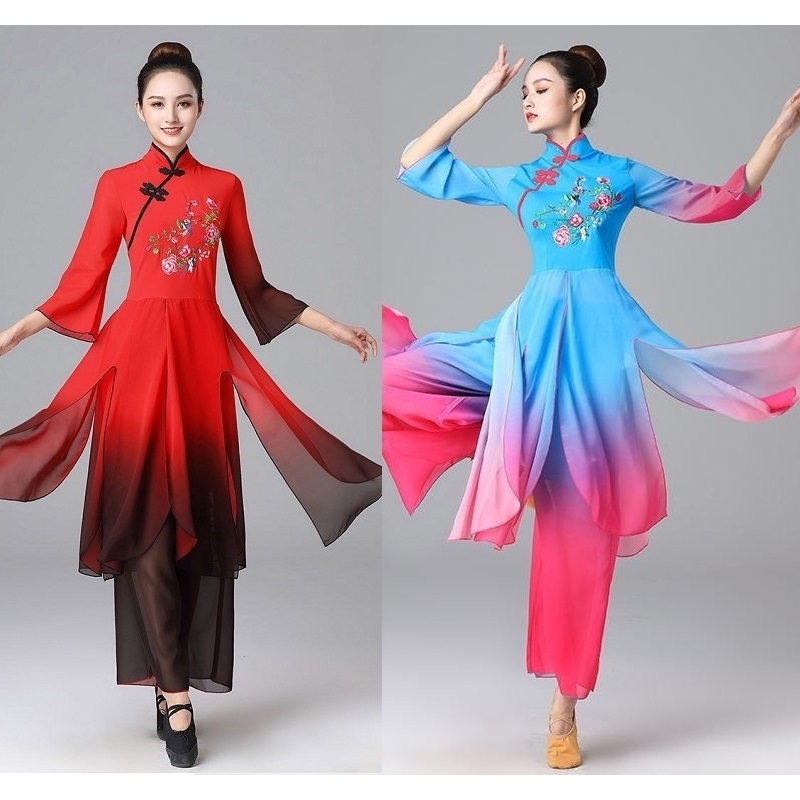 民族风广场舞蹈服装秧歌服套装
