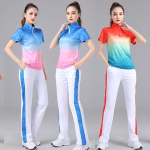 广场舞服装女新款春夏时尚团体健走队服舞蹈服演出休闲运动服套装