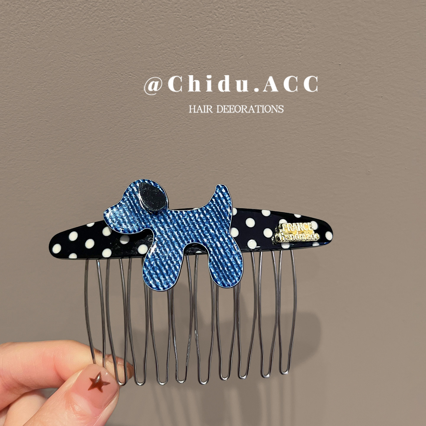 韩版波点发梳发夹女新款甜美可爱小插梳碎发整理神器盘发夹子发饰,饰品/流行首饰/时尚饰品新,发饰,淘宝优惠券,粉丝福利购,淘宝优惠卷