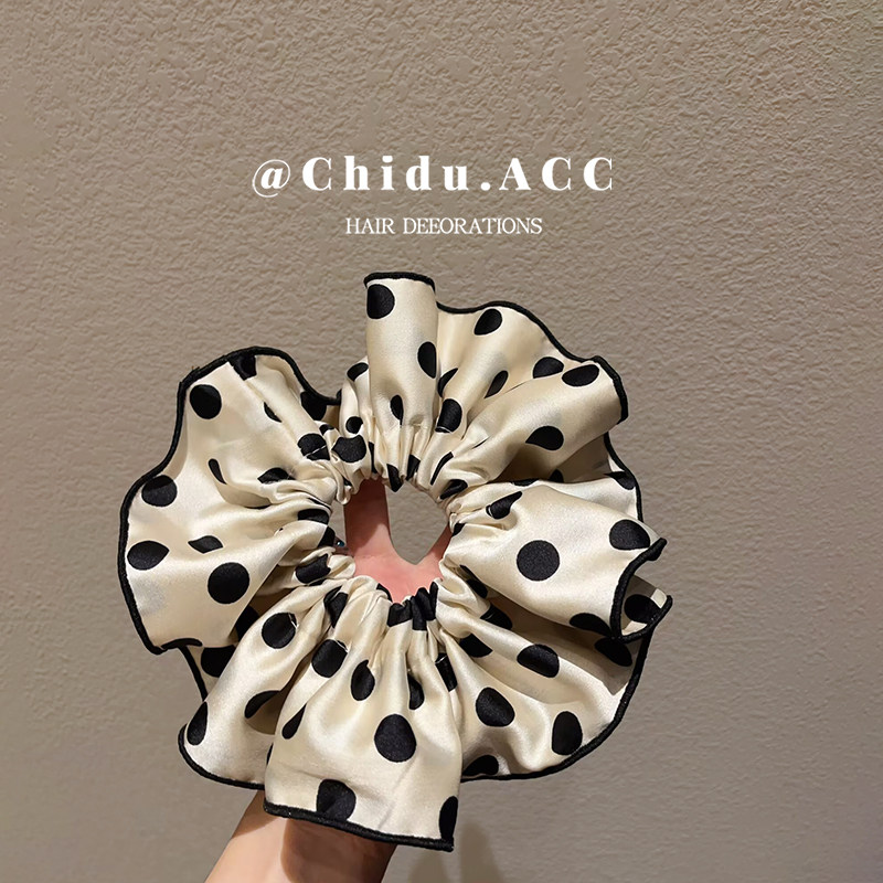 优雅波点大肠圈发圈气质经典布艺发绳大肠圈发饰新款头饰头花女,饰品/流行首饰/时尚饰品新,发饰,淘宝优惠券,粉丝福利购,淘宝优惠卷